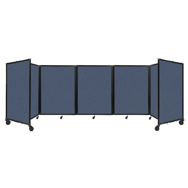 Room Divider 360 Folding Portable Partition 14' x 4' Ocean Fabric